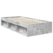 Cadru de pat Gri Concret 90 x 190 cm Lemn de pin masiv - WALTI WALTI