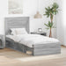 Cadru de pat cu sertar Gri Sonoma 90 x 190 cm Lemn de pin masiv - WALTI WALTI