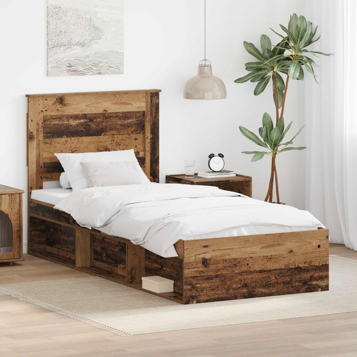 Cadru de pat Lemn vechi 90 x 190 cm Lemn de pin masiv - WALTI WALTI