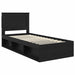 Cadru de pat cu headboard Negru 90 x 200 cm Lemn de pin masiv - WALTI WALTI