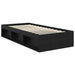 Cadru de pat cu headboard Negru 90 x 200 cm Lemn de pin masiv - WALTI WALTI