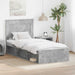 Cadru de pat cu headboard Beton 90 x 200 cm Lemn de pin masiv - WALTI WALTI
