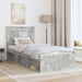 Cadru de pat cu headboard Beton 90 x 200 cm Lemn de pin masiv - WALTI WALTI