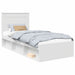 Cadru de pat cu headboard Alb 75 x 190 cm Lemn de pin masiv - WALTI WALTI