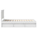 Cadru de pat cu headboard Alb 75 x 190 cm Lemn de pin masiv - WALTI WALTI