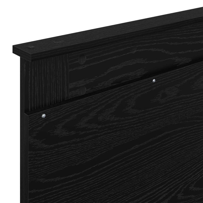 Cadru de pat cu headboard Negru 75 x 190 cm Lemn de pin masiv - WALTI WALTI