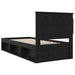 Cadru de pat cu headboard Negru 75 x 190 cm Lemn de pin masiv - WALTI WALTI