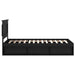Cadru de pat cu headboard Negru 75 x 190 cm Lemn de pin masiv - WALTI WALTI