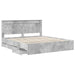 Cadru de pat Gri din beton 200 x 200 cm Lemn Ingineresc - WALTI WALTI