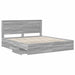 Cadru de pat cu sertar Gri Sonoma 200 x 200 cm Lemn Ingineresc - WALTI WALTI