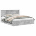 Cadru de pat Gri din beton 180 x 200 cm Lemn Ingineresc - WALTI WALTI