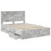 Cadru de pat Gri din beton 140 x 200 cm Lemn Ingineresc - WALTI WALTI