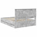 Cadru de pat Gri din beton 140 x 200 cm Lemn Ingineresc - WALTI WALTI