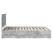 Cadru de pat Gri din beton 140 x 200 cm Lemn Ingineresc - WALTI WALTI