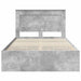 Cadru de pat Gri din beton 135 x 190 cm Lemn Ingineresc - WALTI WALTI