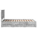 Cadru de pat Gri din beton 135 x 190 cm Lemn Ingineresc - WALTI WALTI