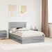 Cadru de pat cu sertar Gri Sonoma 120 x 190 cm Lemn Ingineresc - WALTI WALTI