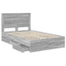 Cadru de pat cu sertar Gri Sonoma 120 x 190 cm Lemn Ingineresc - WALTI WALTI