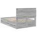 Cadru de pat cu sertar Gri Sonoma 120 x 190 cm Lemn Ingineresc - WALTI WALTI