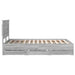 Cadru de pat cu sertar Gri Sonoma 120 x 190 cm Lemn Ingineresc - WALTI WALTI