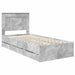 Cadru de pat Gri din beton 90 x 190 cm Lemn Ingineresc - WALTI WALTI