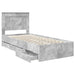 Cadru de pat Gri din beton 90 x 190 cm Lemn Ingineresc - WALTI WALTI