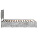 Cadru de pat Gri din beton 90 x 190 cm Lemn Ingineresc - WALTI WALTI