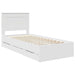 Cadru de pat cu sertar Alb 75 x 190 cm Lemn Ingineresc - WALTI WALTI