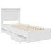 Cadru de pat cu sertar Alb 75 x 190 cm Lemn Ingineresc - WALTI WALTI