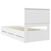 Cadru de pat cu sertar Alb 75 x 190 cm Lemn Ingineresc - WALTI WALTI