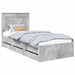 Cadru de pat Gri din beton 75 x 190 cm Lemn Ingineresc - WALTI WALTI