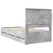 Cadru de pat Gri din beton 75 x 190 cm Lemn Ingineresc - WALTI WALTI