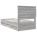 Cadru de pat cu sertar Gri Sonoma 75 x 190 cm Lemn Ingineresc - WALTI WALTI