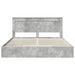Cadru de pat cu sertar Gri din beton 200 x 200 cm Lemn compozit - WALTI WALTI