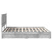 Cadru de pat cu sertar Gri din beton 200 x 200 cm Lemn compozit - WALTI WALTI