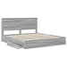 Cadru de pat cu sertar Gri Sonoma 200 x 200 cm Lemn compozit - WALTI WALTI
