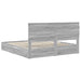 Cadru de pat cu sertar Gri Sonoma 200 x 200 cm Lemn compozit - WALTI WALTI