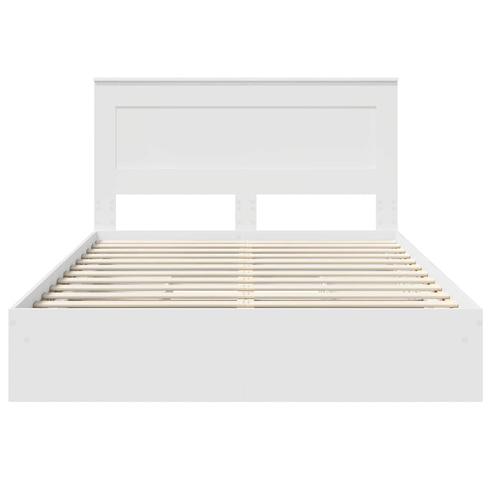 Pat cu storage cu sertar Alb 160 x 200 cm Lemn prelucrat - WALTI WALTI