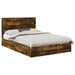 Pat cu storage Stejar fumuriu 160 x 200 cm Lemn compozit - WALTI WALTI