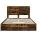 Pat cu storage Stejar fumuriu 160 x 200 cm Lemn compozit - WALTI WALTI