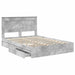 Cadru de pat cu sertar Gri din beton 150 x 200 cm Lemn compozit - WALTI WALTI