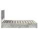 Cadru de pat cu sertar Gri din beton 150 x 200 cm Lemn compozit - WALTI WALTI