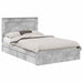 Cadru de pat cu sertar Gri din beton 135 x 190 cm Lemn compozit - WALTI WALTI