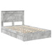 Cadru de pat cu sertar Gri din beton 135 x 190 cm Lemn compozit - WALTI WALTI