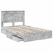 Cadru de pat cu sertar Gri din beton 135 x 190 cm Lemn compozit - WALTI WALTI