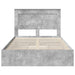 Cadru de pat cu sertar Gri din beton 135 x 190 cm Lemn compozit - WALTI WALTI