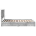 Cadru de pat cu sertar Gri din beton 135 x 190 cm Lemn compozit - WALTI WALTI