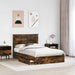 Cadru de pat Manual Stejar fumuriu 135 x 190 cm Lemn compozit - WALTI WALTI