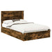 Cadru de pat Manual Stejar fumuriu 135 x 190 cm Lemn compozit - WALTI WALTI