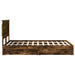Cadru de pat Manual Stejar fumuriu 135 x 190 cm Lemn compozit - WALTI WALTI